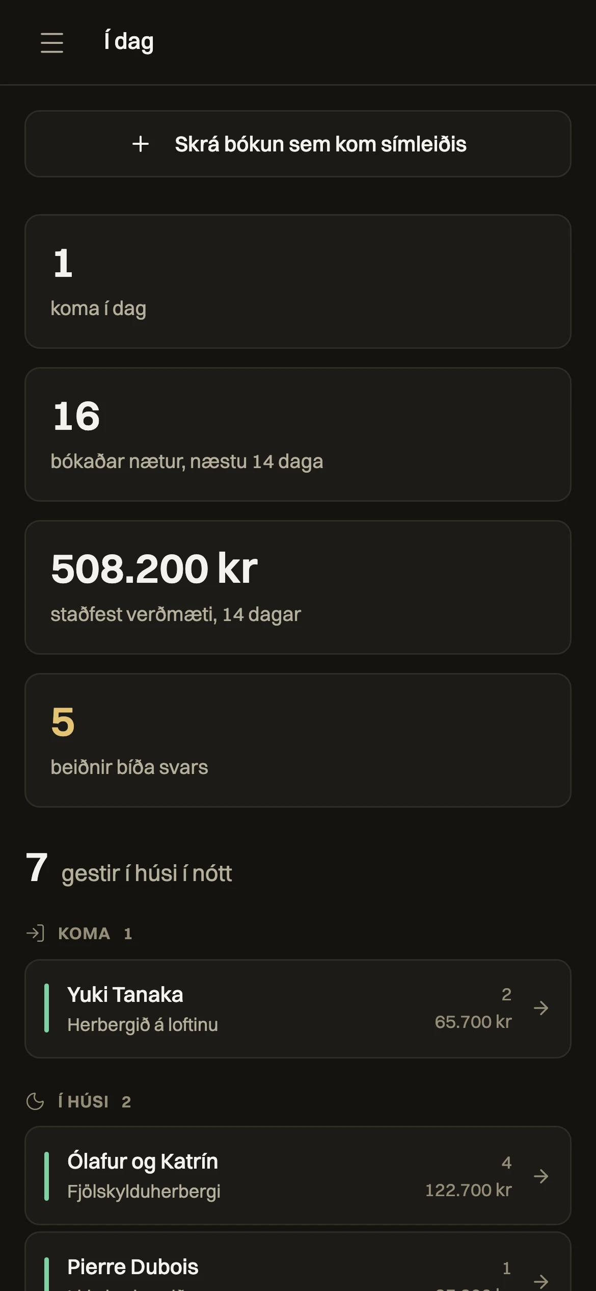 Dagurinn í dag í símanum